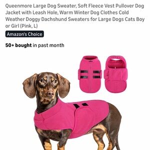 Pink fleece sweater for dogs or cats